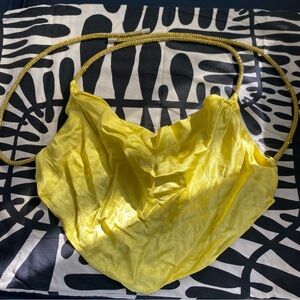 Christie Diamanté Rope Cowl Neck yellow Top from Meshki size XS